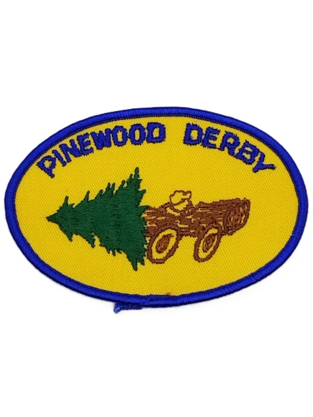 Vintage Cub Scout Pinewood Derby Patch BSA Tree Car Racing NOS